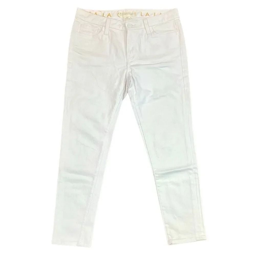 Kate Spade Broome Street White Mid Rise Straight Leg Jeans 29